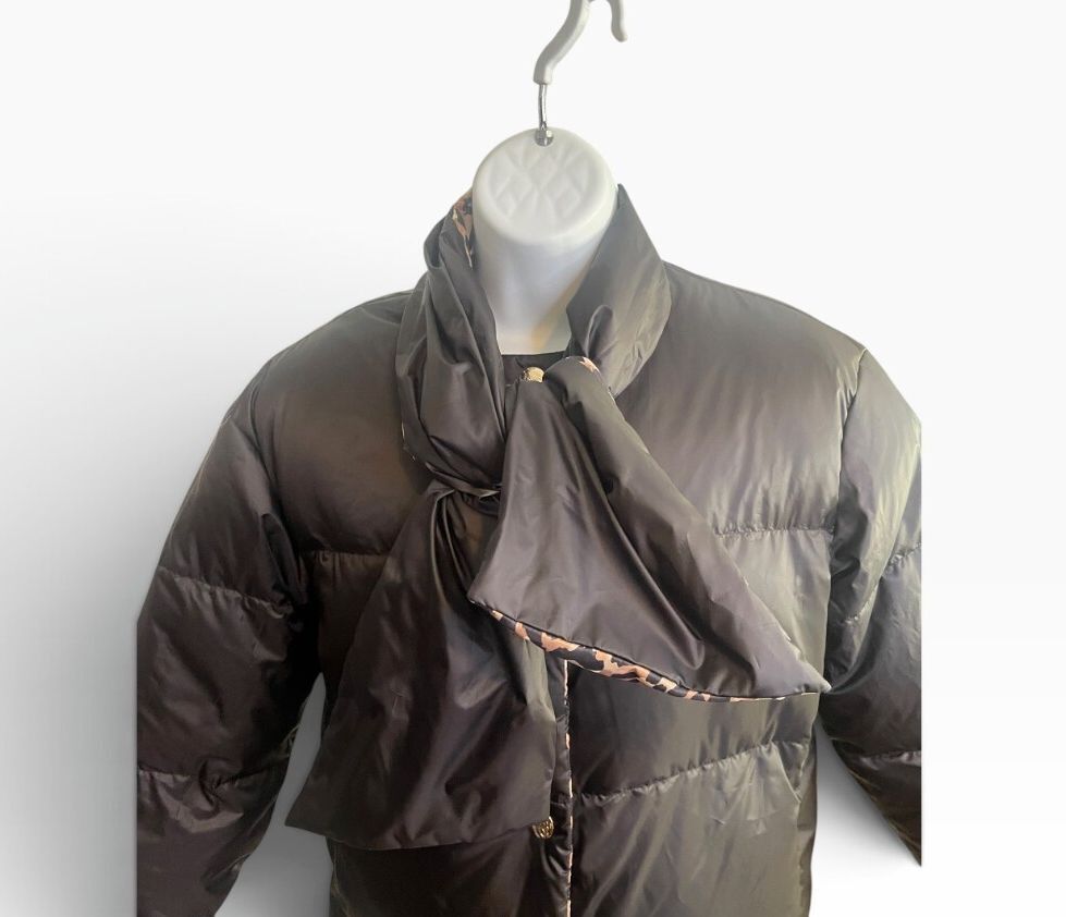 Kate Spade reversible puffer coat w/ Scarf