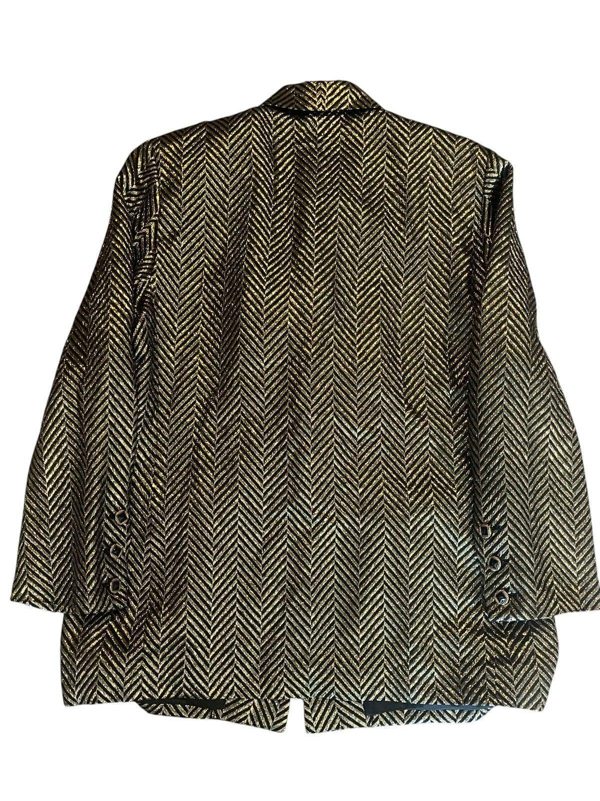 Rare* Vintage Givenchy En Plus Metallic Chevron Blazer