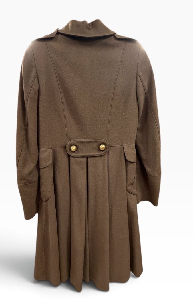 Burberry London Brown Military Wool Coat