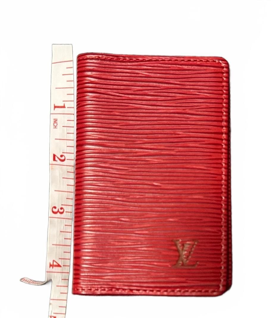 Louis Vuitton Pocket Organizer Wallet - Red Épi Leather