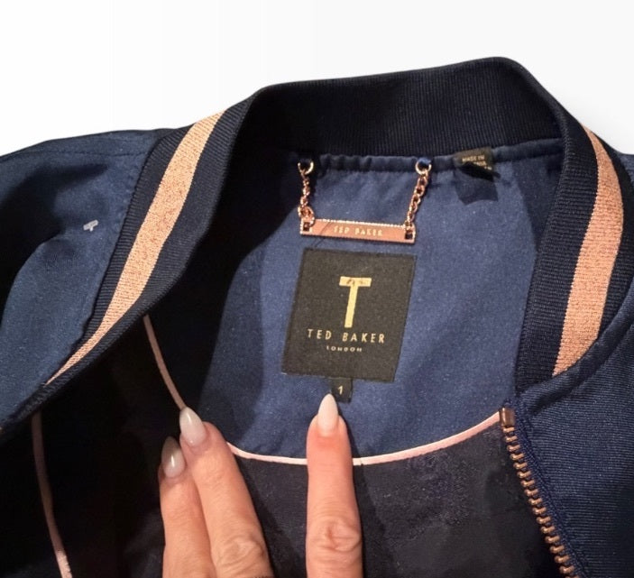 Ted Baker Floral Appliqué Bomber Jacket
