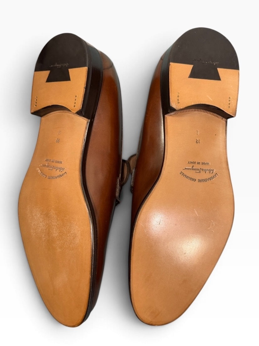 Ferragamo Leather Horsebit Loafers
