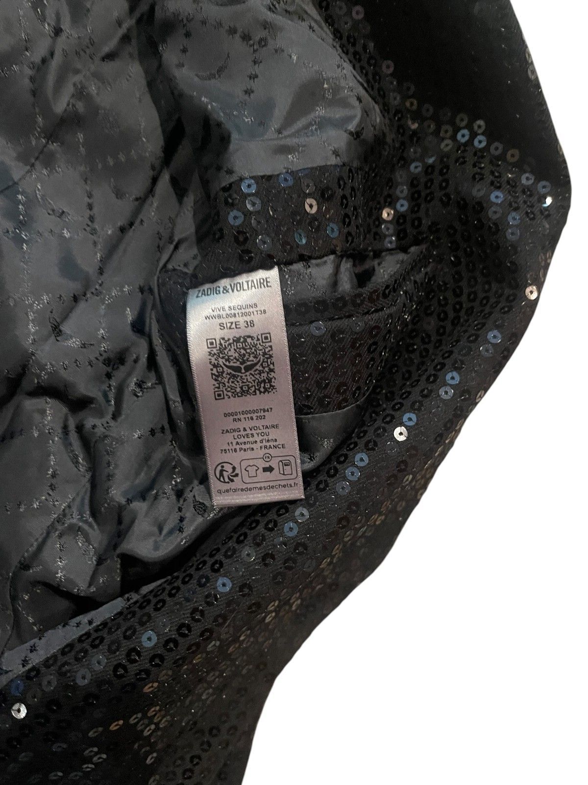 Zadig & Voltaire Vive Sequined Blazer - Size 38