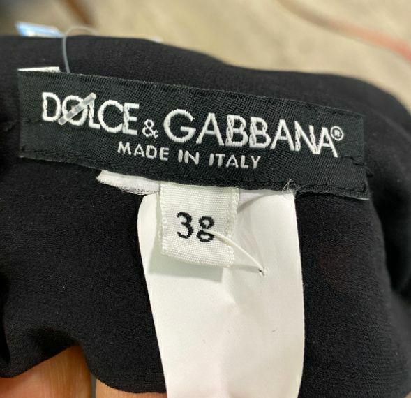 Dolce & Gabbana Black Floral Ruched Bodycon Mini Dress Size XS/S
