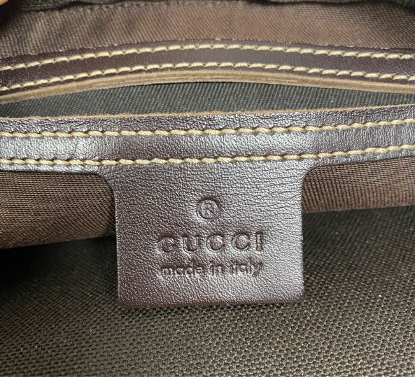 Gucci Brown GG Logo Supreme Waist Belt Bum Bag