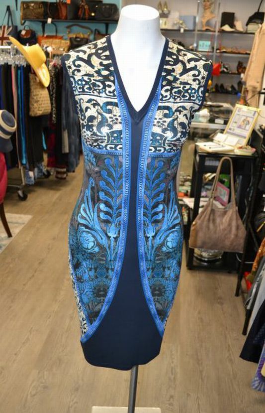 Roberto Cavalli Multicolor Printed Bodycon Dress Size 4