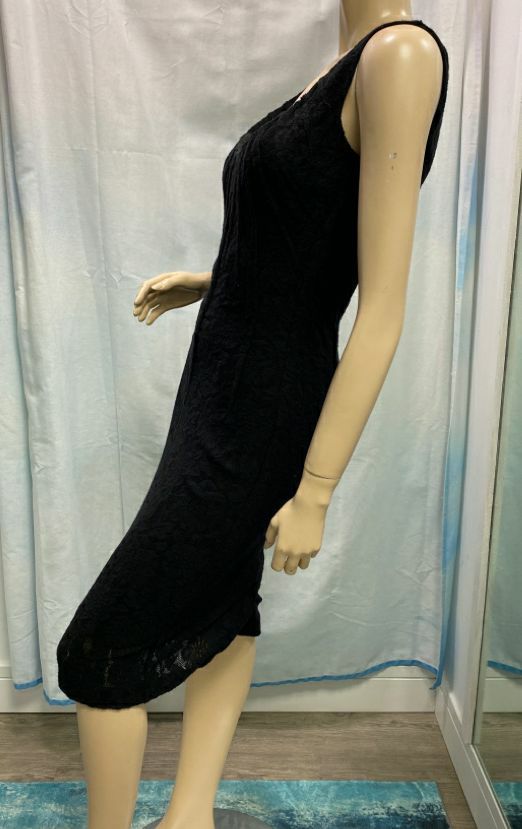 Vintage Dolce & Gabbana Blace Lace Bodycon Dress Size 42 US S/M