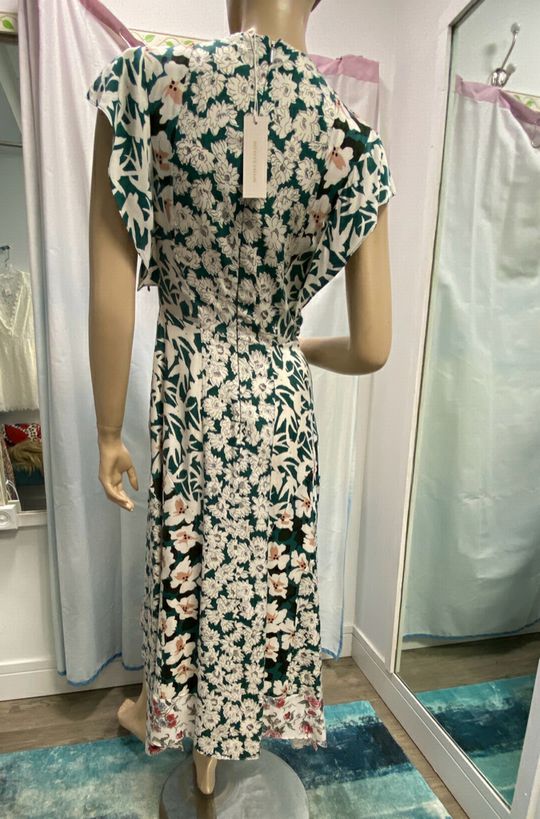 UNUSED $595 Rebecca Taylor Floral Serene Dress in Palm Size 0