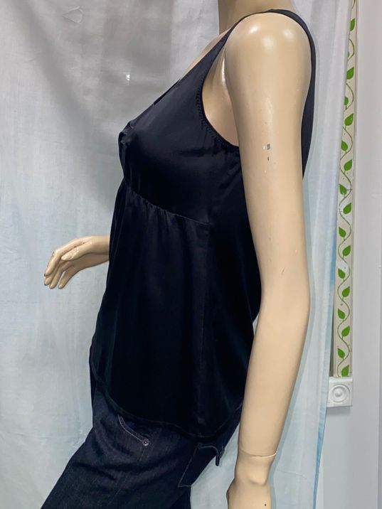 Brunello Cucinelli Black Silk Camisole Top Size S