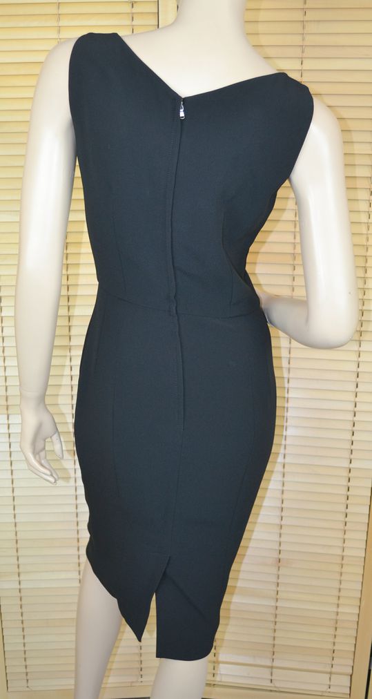 UNUSED Dolce & Gabbana Black Silk Blend Cocktail Dress Size 6