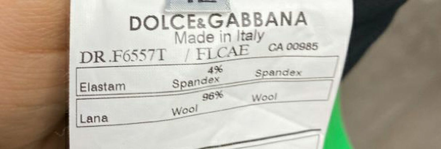 Vintage Dolce & Gabbana Blace Lace Bodycon Dress Size 42 US S/M