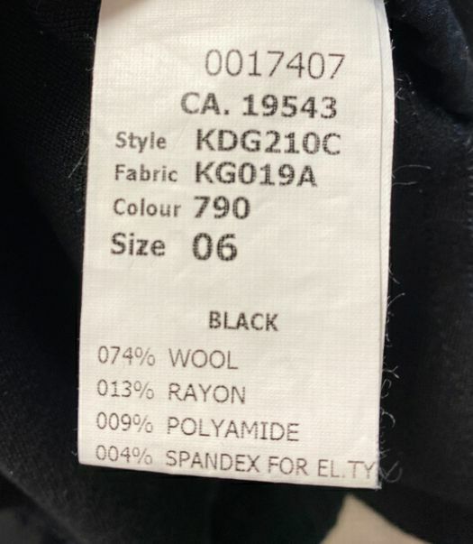 Michael Kors Collection Black Joggers Pants Wool Blend Size 6
