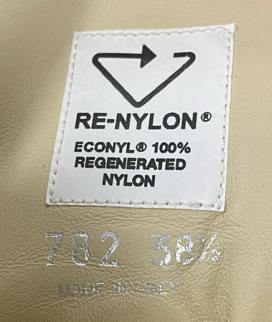 Prada Desert Beige Brushed Leather & Re-Nylon Booties Size 38.5 US 8/8.5