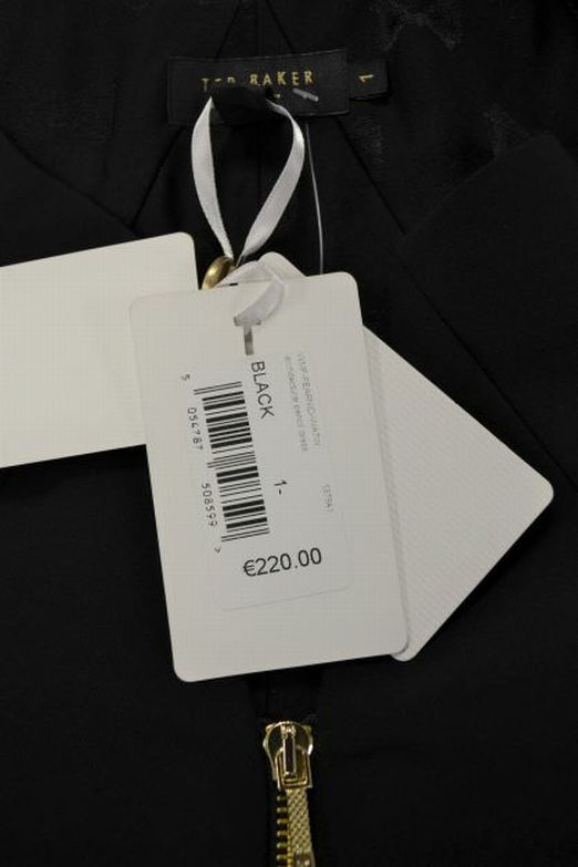 UNUSED $225 Ted Baker Black Architectural Pencil Dress Size 1 (US 4)