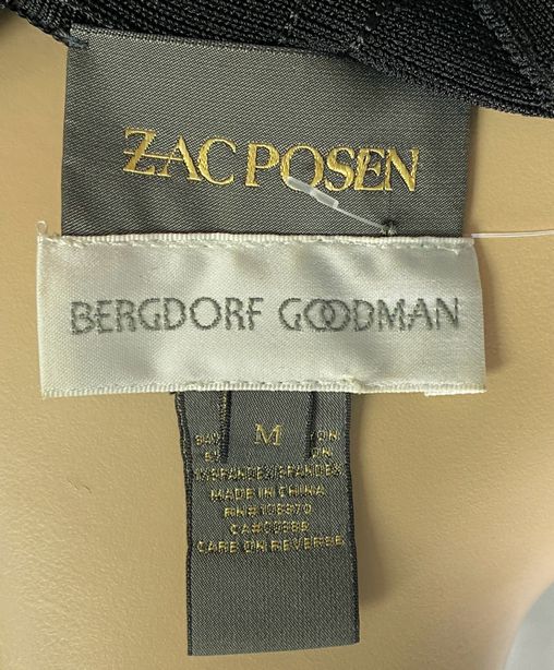 Zac Posen Black Ruched Bodycon Dress Size M