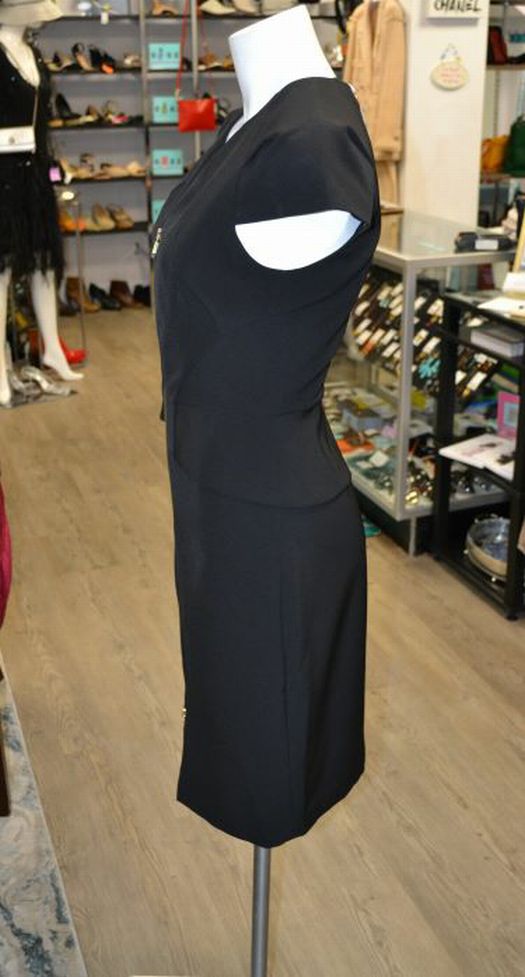 UNUSED $225 Ted Baker Black Architectural Pencil Dress Size 1 (US 4)