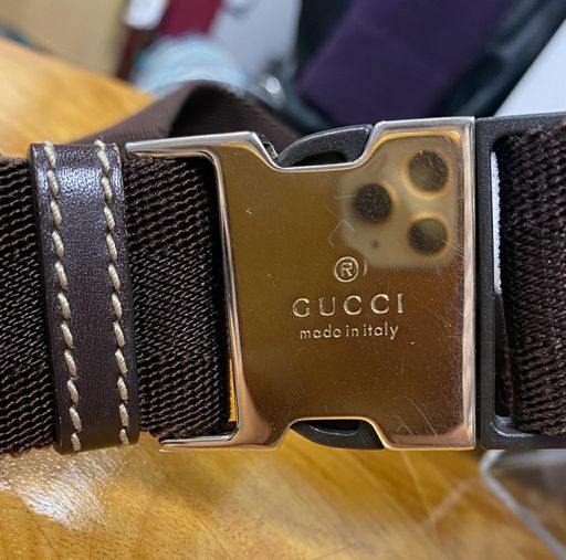 Gucci Brown GG Logo Supreme Waist Belt Bum Bag