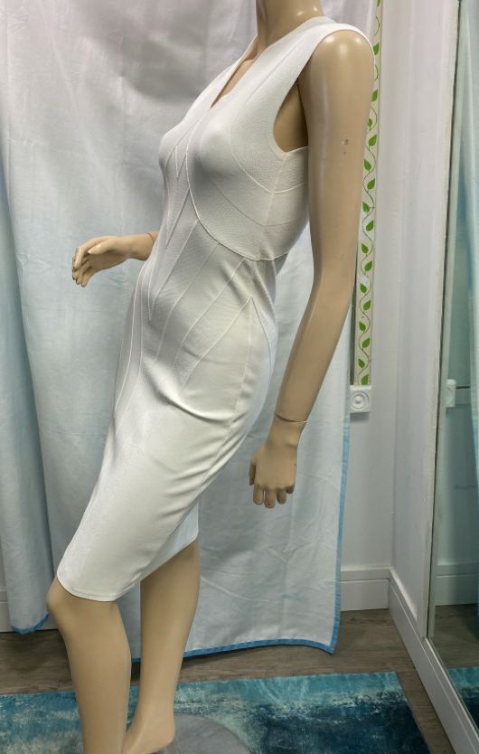 Fendi White Stretch Bodycon Dress Size 36 US 2