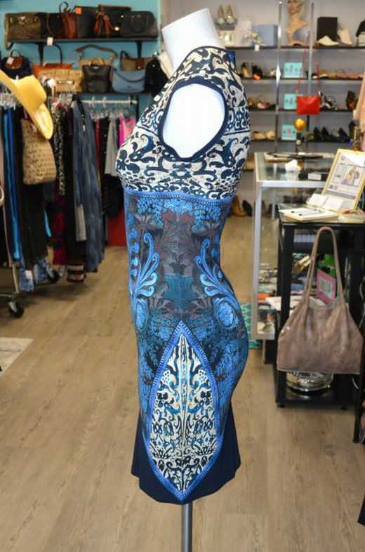 Roberto Cavalli Multicolor Printed Bodycon Dress Size 4