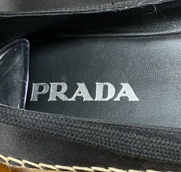 Prada Black Satin Mary Jane Flatforms w/ Ankle Ties Size 39 US 8.5/9