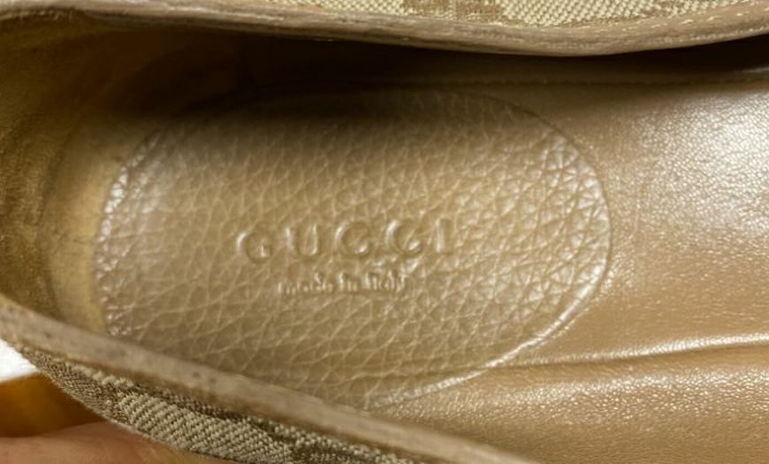 Gucci Light Brown Logo Horsebit Ballet Flats Size 8.5