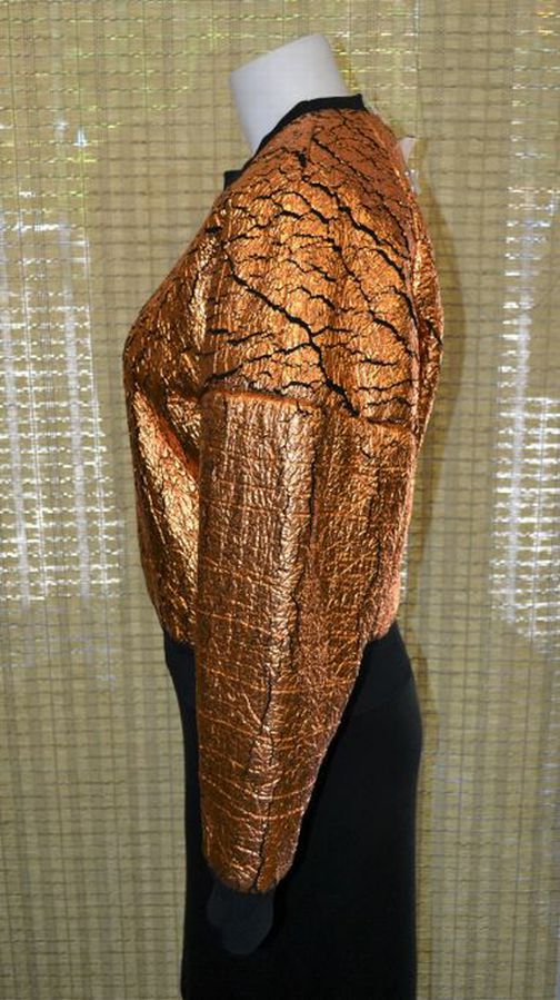 UNUSED 3.1 Phillip Lim Copper Metallic Cropped Sweatshirt Size XS