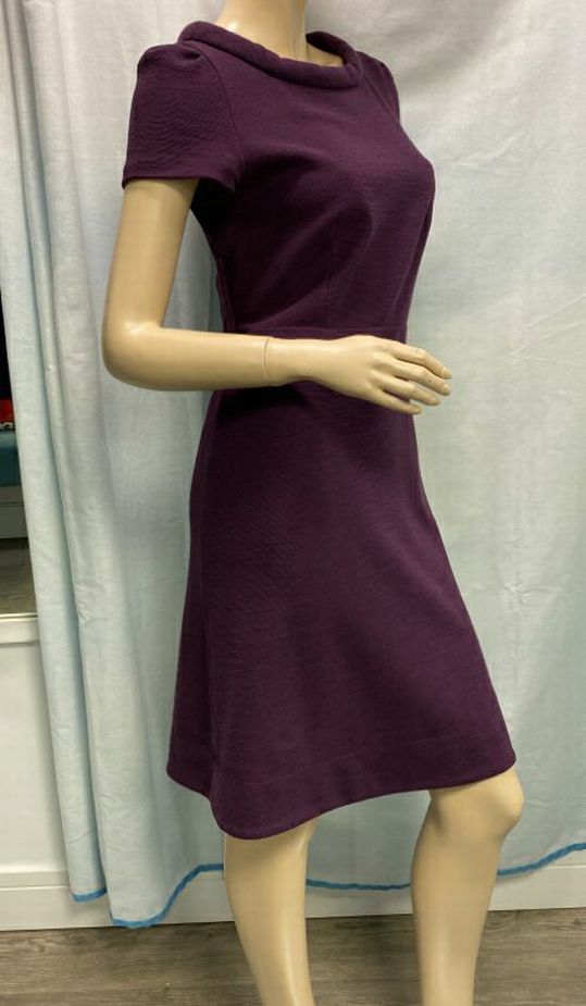 Prada Purple Wool Blend Career Dress Size 38 US 4